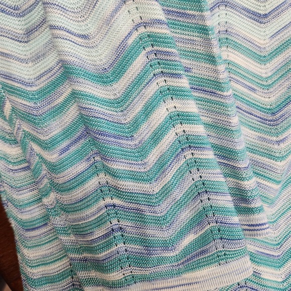 Chico's Long Cardigan with Tank Top blue transition beachy top Chicos size Large - Picture 7 of 8